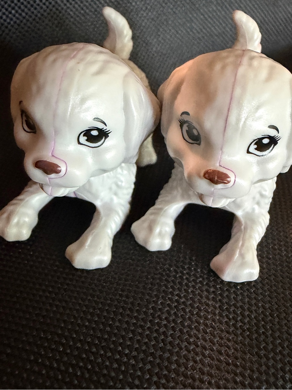 2 Vintage Mattel Barbie Pet Puppy Dogs Gray (Twins)